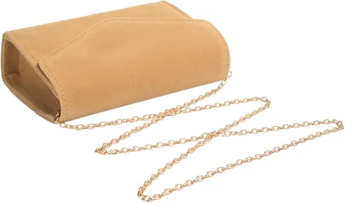 Vista 3 de CurvChic Bolso de noche para mujer, bolso de mano de ante sintético, bolso de fiesta, bolso de graduación nupcial