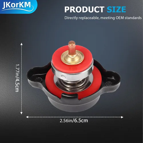 Vista 4 de Tapa de Radiador de Alta Presión con Medidor de Temperatura 1.8 Bar 25.6 Psi Compatible con Honda, Kawasaki, Suzuki, Husqvarna Dirt Bike, Yamaha
