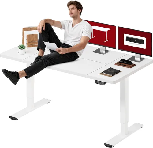 Vista 25 de SANODESK - Escritorio de pie móvil de una pieza con resorte de gas de 32 x 20 pulgadas