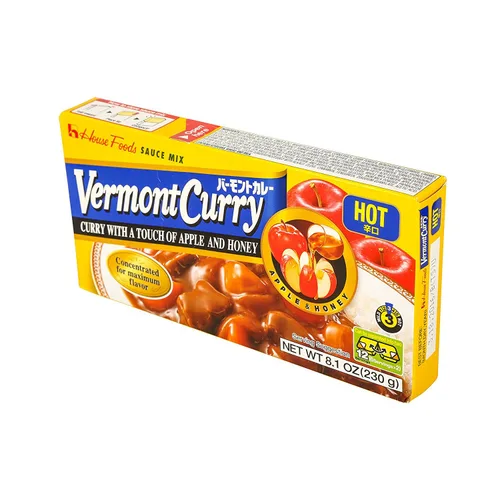 Vista 2 de House Foods, Curry Vermont con un toque de manzana y miel (Hot), 8.1 oz