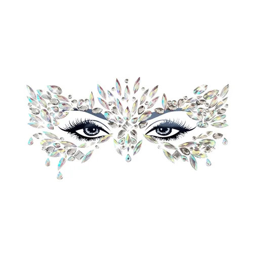 Vista 34 de Neva Nude Americana Crystal Jewel - Adhesivo de cristal para la cara, gemas para carnavales, Halloween, festivales, raves y fiestas, adhesivo