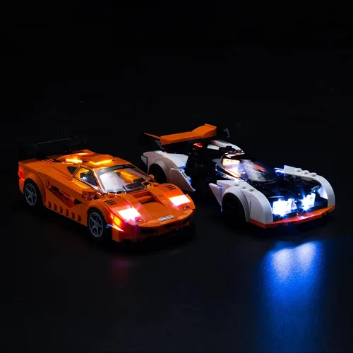 Vista 5 de VONADO Kit de luz LED compatible con Lego Speed Champions Sets 76918, iluminación de bricolaje compatible con Lego McLaren Solus GT