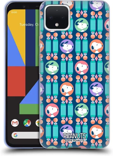 Vista 212 de Head Case Designs Snoopy Deco Dreams - Funda de gel con licencia oficial de Peanuts Blue Pattern [protección de grado militar] compatible con Google