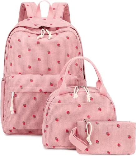Vista 27 de Bluboon - Mochila escolar para niñas y mujeres para uso diario y de estilo informal, para portátil de 15 pulgadas, con bolsa para almuerzo y bolsa