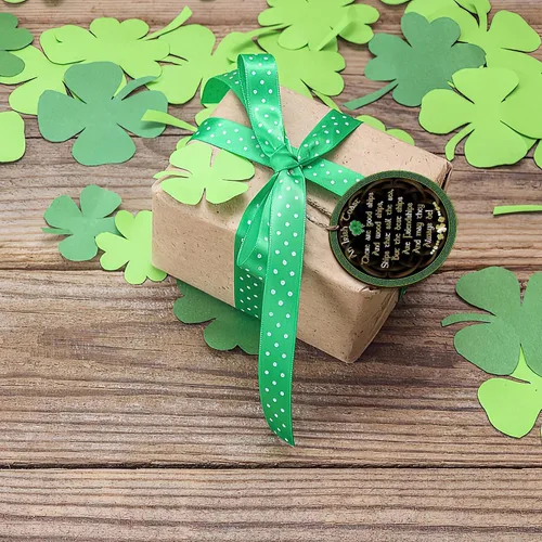 Vista 5 de Día de San Patricio Orgullo Irlandés Orgulloso de Ser Irlandés Adorno de Madera, Bendición Irlandesa, Cruz Irlandesa, Duende Afortunado, Regalos 02