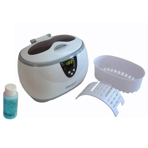 Vista 8 de iSonic CDS200B Limpiador ultrasónico digital con un tanque desmontable para joyas, gafas, relojes, CD, 1.6Pt/0.75 L, 110V