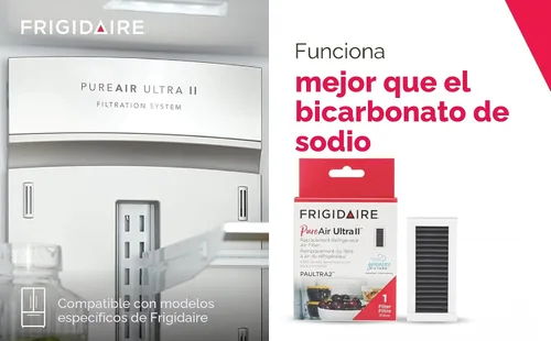Vista 2 de FRIGIDAIRE PAULTRA2 Pure Air Ultra II - Filtro de aire para refrigerador con tecnología de carbono para absorber olores de alimentos, 3.8 x 1.8