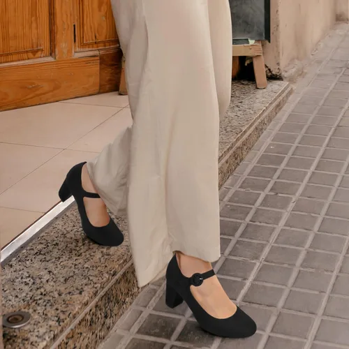 Vista 3 de IDIFU - Vestido de caramelo para mujer, zapatos Mary Jane, tacones de bloque bajo, punta redonda cerrada, oficina, trabajo, iglesia, boda, zapatos
