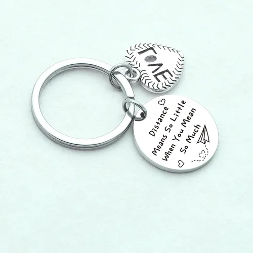 Vista 6 de ZQEOU Regalo de relación a larga distancia, llavero para novia, regalo para mejor amiga, regalo para esposa, regalo de esposo