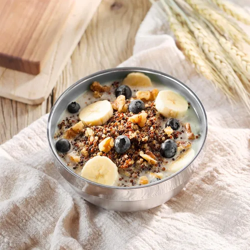 Vista 4 de SATINIOR Paquete de 10 cuencos de acero inoxidable de 15 onzas para sopa de cereales para niños y adultos, cuencos de acero inoxidable