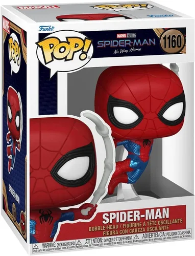Vista 2 de POP! Marvel: Spider-Man: No Way Home Spider-Man Finale Suit #1160 Incluido con funda protectora de caja compatible