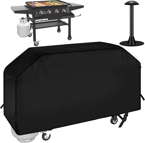 Vista 16 de iCOVER - Cubierta de parrilla de 17 pulgadas, resistente al agua, 600D, de lona de poliéster 600D, fundas diseñadas para Blackstone