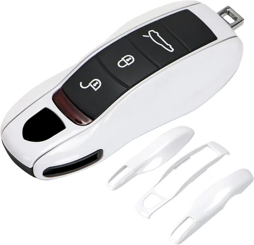 Vista 22 de AeroBon Funda pintada de 3 piezas para llavero compatible con reemplazo de carcasa de llave Porsche (MK1, gris ágata) Also fits 911 718 Boxster