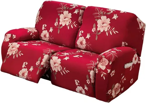 Vista 13 de Fundas elásticas para sillas reclinables, 4 piezas, fundas estampadas Lazyboy para sillón reclinable Lazyboy, funda de elastano suave para silla