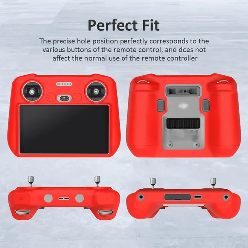 Vista 2 de Writiany - Funda protectora de silicona DJI RC, funda protectora para controlador DJI RC para Mini 3/Mini 3 Pro/Mavic 3 Classic Accesorios (rojo)