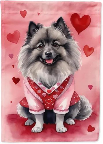 Vista 26 de Caroline's Treasures DAC5252GF Affenpinscher - Bandera de jardín con texto en inglés "My Valentine", bandera decorativa para patio exterior, patio