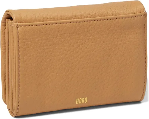 Vista 2 de HOBO Lumen - Cartera plegable mediana para mujer, cierre de solapa con botón a presión con construcción de cuero genuino, cartera compacta