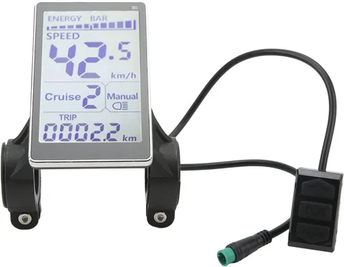 Vista 6 de Oumefar Pantalla de panel LCD M5, medidor de pantalla LCD E Scooter estable de 5 pines, fácil de instalar, universal 24 V, 36 V, 48 V, 60 V