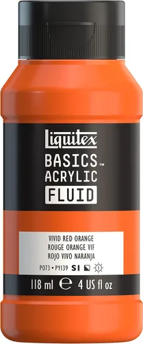 Vista 18 de Liquitex BASICS - Pintura acrílica fluida, botella de 4 onzas, tono permanente carmesí lizarina Super Versatile, Fine Art Pigments; Fluid