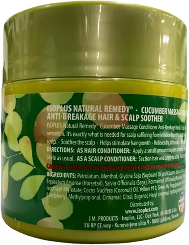 Vista 2 de Isoplus Isoplus Natural Remedio acondicionador de masaje de pepino, 3.75 onzas