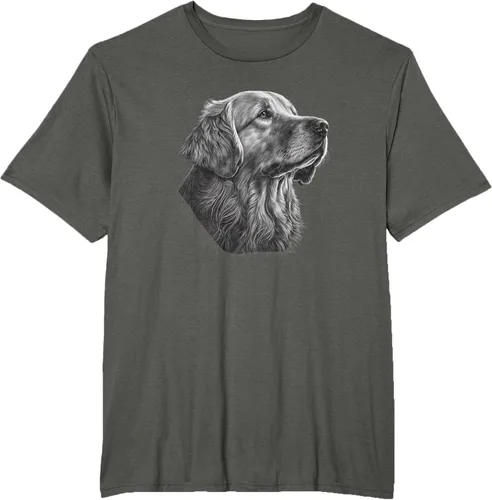 Vista 5 de Camiseta divertida Golden Retriever, Negro