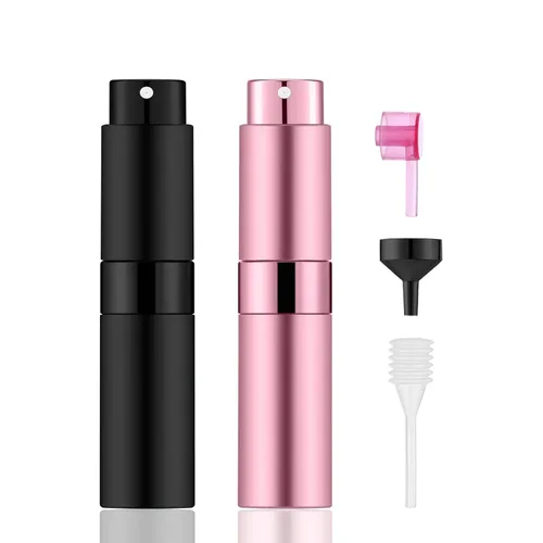 Vista 9 de 30 botellas de perfume atomizador portátiles de 0.3 fl oz, mini botella vacía recargable de colonia, pulverizador líquido de perfume de viaje