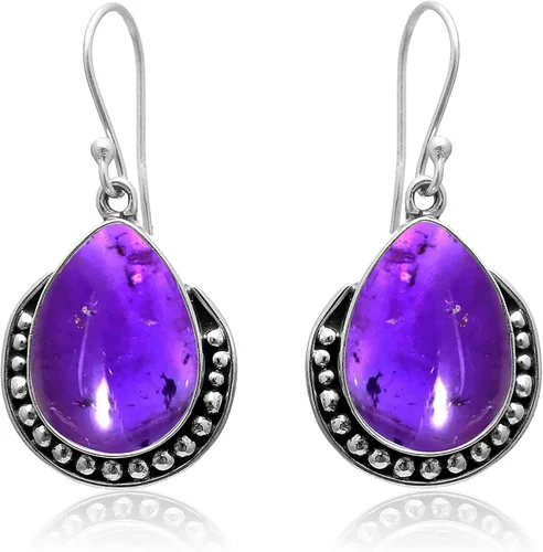 Vista 17 de Veracity Jewelry - Aretes de plata de ley con piedras preciosas para mujeres y niñas, regalo para su cumpleaños, aniversario, esposa, mamá, novia