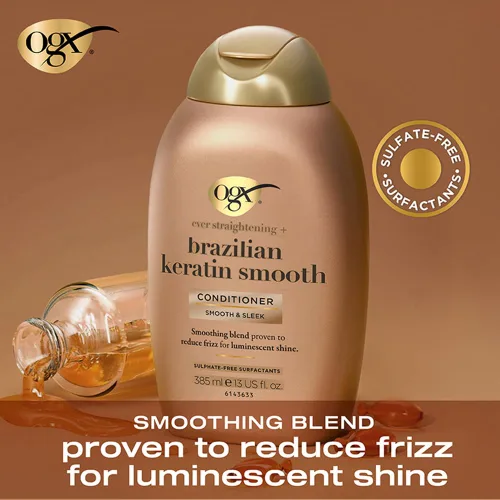Vista 2 de organix OGX - Acondicionador de terapia brasileña de 13.0 fl oz, queratina, 13 onzas, (paquete de 3)