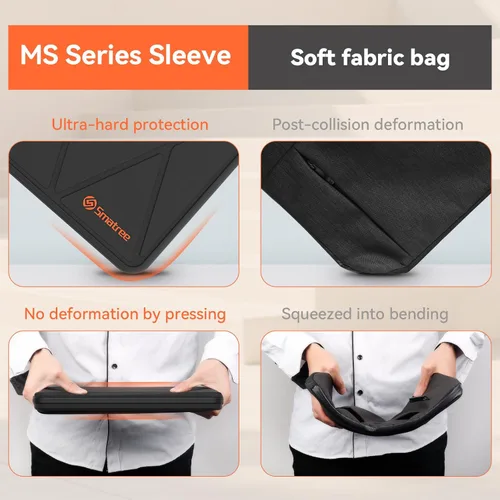 Vista 6 de Smatree MS26T - Funda protectora rígida para portátil de 13 pulgadas para Negro