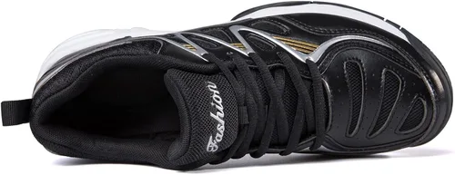 Vista 2 de EADNLY Zapatos de pickleball para hombre, zapatos de bádminton, zapatos de tenis para interiores, zapatos de pista de raquetbol, squash, zapatos