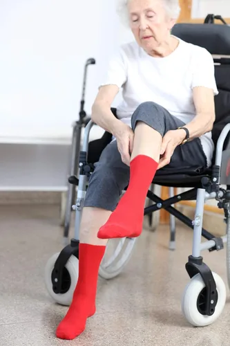 Vista 3 de Rainbow Socks - Calcetines elásticos de algodón DIABÉTICOS para pies caídos para hombres y mujeres