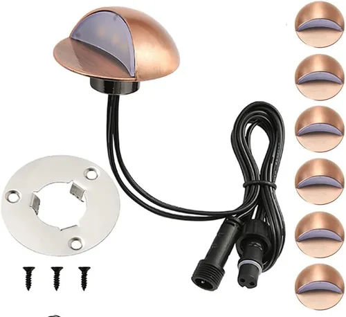 Vista 8 de FVTLED Kit de luces LED para cubierta, paquete de 6 luces LED de bajo voltaje para escalera, 1.97, lámpara de decoración de jardín al aire libre