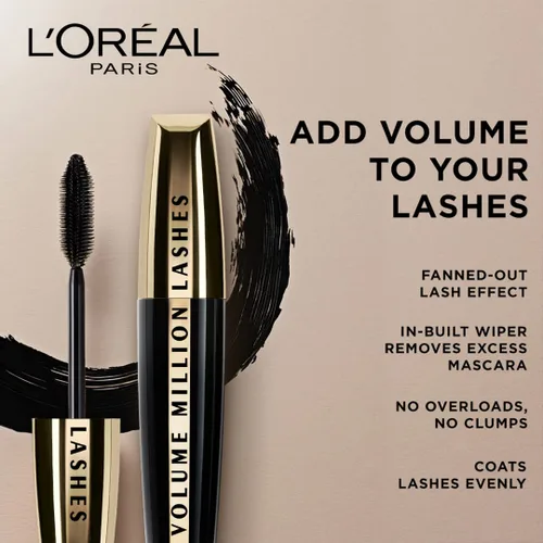 Vista 4 de L’Oreal Paris Volume Million Lashes Máscara de Pestañas - Extra Black Extra Negro
