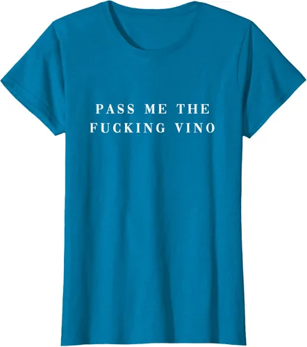 Vista 50 de Pásame el maldito Vino. Camiseta divertida con texto en inglés «Wine nice lettering AM PM Fun»
