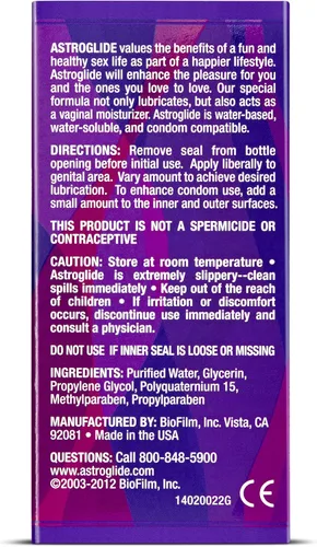 Vista 3 de Astroglide Lubricante personal e hidratante vaginal - 2.5 oz, paquete de 3