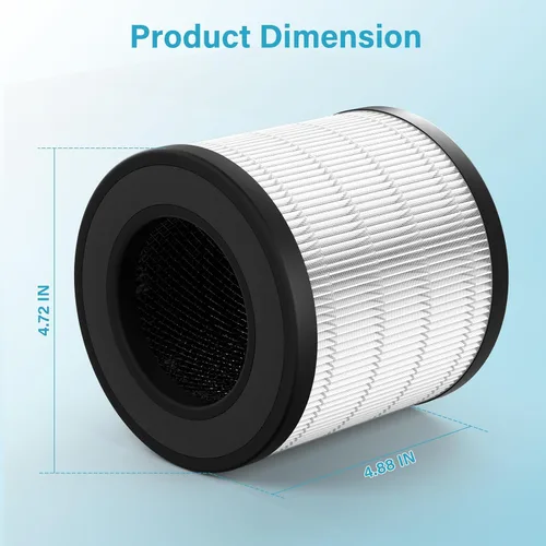 Vista 6 de Paquete de 2 filtros purificadores de aire PU-P05/AC201B para Fulminare PU-P05 Air Puri-Fier y Purivortex AC201B Air Pur-ifier, H13 HEPA filtro