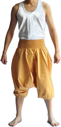 Vista 7 de Siam Trendy Pantalones de estilo japonés para hombre Talla única Todos Marrón Negro