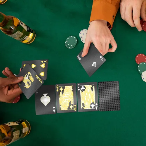 Vista 7 de BIERDORF Cartas de juego impermeables - Duraderas cartas de plástico geniales - Cartas de póquer profesionales de índice estándar - Juegos temáticos
