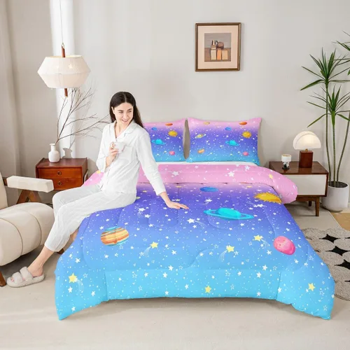 Vista 68 de Erosebridal Edredón de Gatos Lindos para Niños con Líneas de Arcoíris Neón, Juego de Ropa de Cama Individual para Niñas, Niños y Adolescentes, Gatos