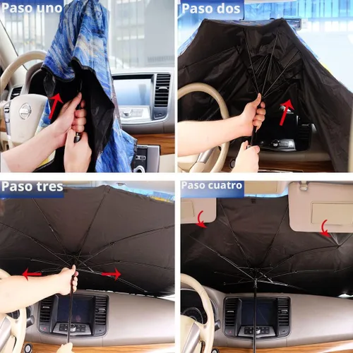 Vista 6 de Parasol plegable para parabrisas de auto para ventana delantera Sombrilla para parabrisas de auto Visor solar para parabrisas 2025 Accesorios