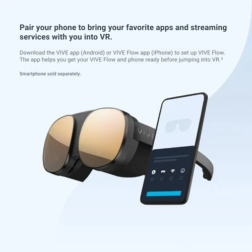 Vista 4 de HTC Auriculares de realidad virtual Vive Flow con controlador