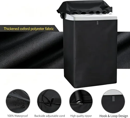 Vista 3 de Cubierta portátil para lavadora y secadora, cubierta para lavadora y secadora, a prueba de polvo, impermeable, protector de electrodomésticos