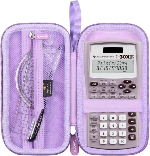 Vista 10 de Aproca Funda para calculadora compatible con calculadora científica Texas Instruments TI-30XIIS / TI-30X IIS 2-Line/Casio FX-991EX Fx-82es Plus Negro