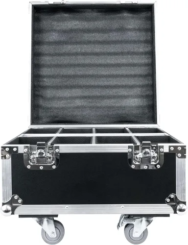 Vista 6 de Rockville Funda de carga para carretera 6Rf para (8) luces de batería par 6Rf, diseño apilable, espuma a prueba de golpes, ruedas integradas