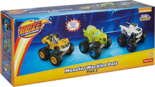 Vista 10 de Fisher-Price Nickelodeon Blaze & The Monster Machines, Pack de 3 Vehículos de Metal Fundido #2