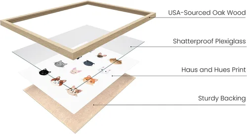 Vista 2 de Haus and Hues - Juego de 4 impresiones artísticas de animales para guardería, decoración de pared para niños y niñas, decoración de habitación