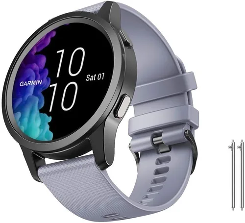 Vista 7 de NotoCity Correa Garmin Venu, 0.787 in Correa de reloj de silicona de repuesto para Garmin Vivoactive 3 Forerunner 645 Forerunner 245 Vivomove Negro