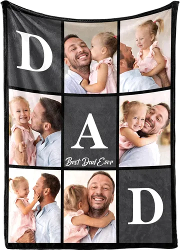 Vista 17 de Yofair envía al día siguiente, manta personalizada con foto, regalos personalizados para mamá, papá, manta con foto personalizada, regalos