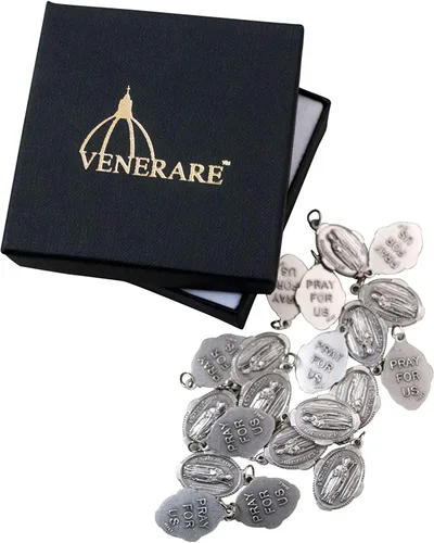 Vista 2 de Venerare Medalla a Granel Lote de 20 Colgante de Santo de Metal (San Agustín), Metal