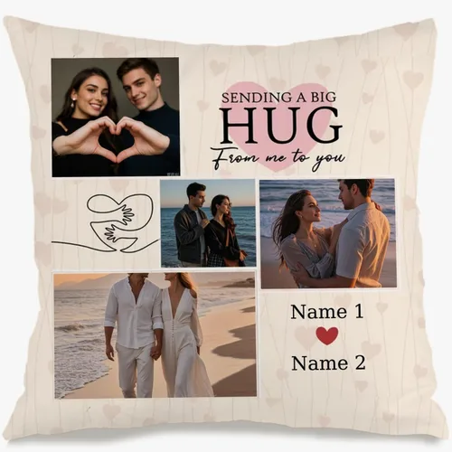 Vista 9 de Personalized One Image Pillow Case with Customized Text Designed for Bedroom or Sofa décor and Providing an Emotional Gift Experience for Loved Ones